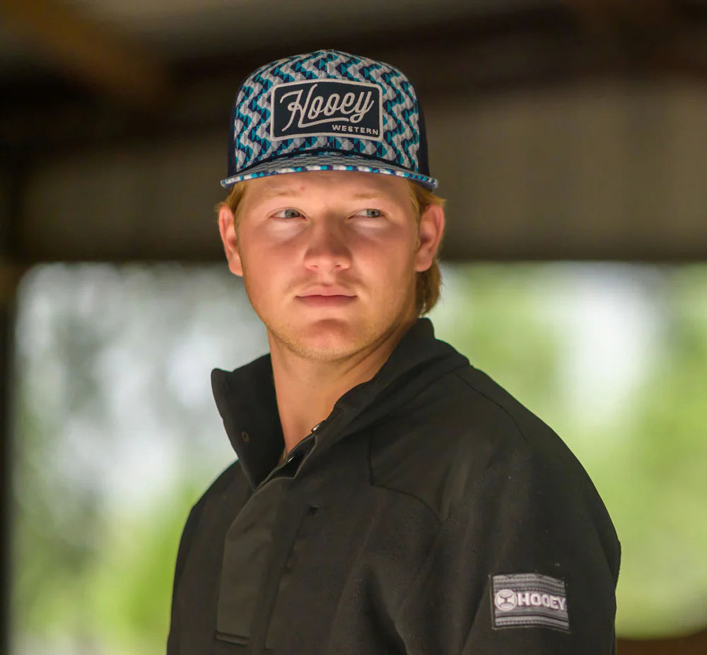 HOOEY "LAKOTA" HAT TURQUOISE /NAVY W/PATTERN