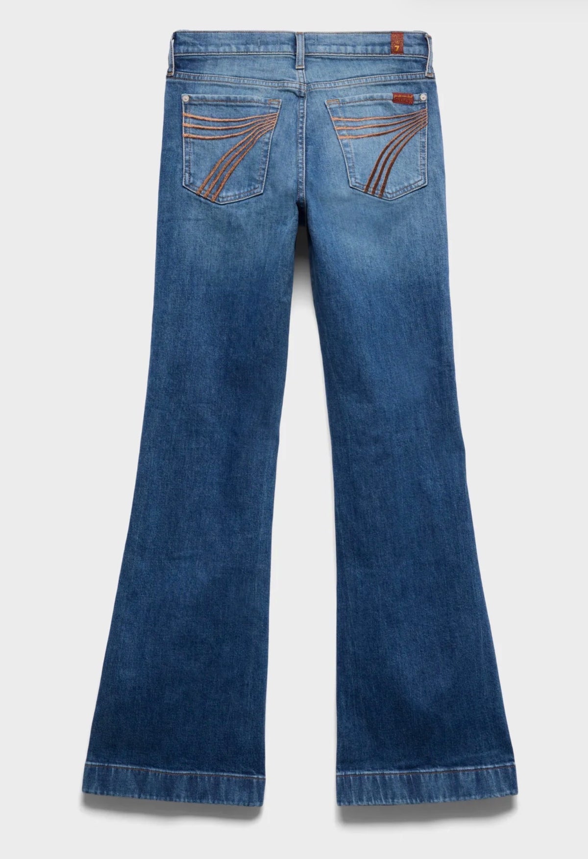7 For All Mankind Blue Core Bronze Dojo Jean 34” 7U300K85-3NG