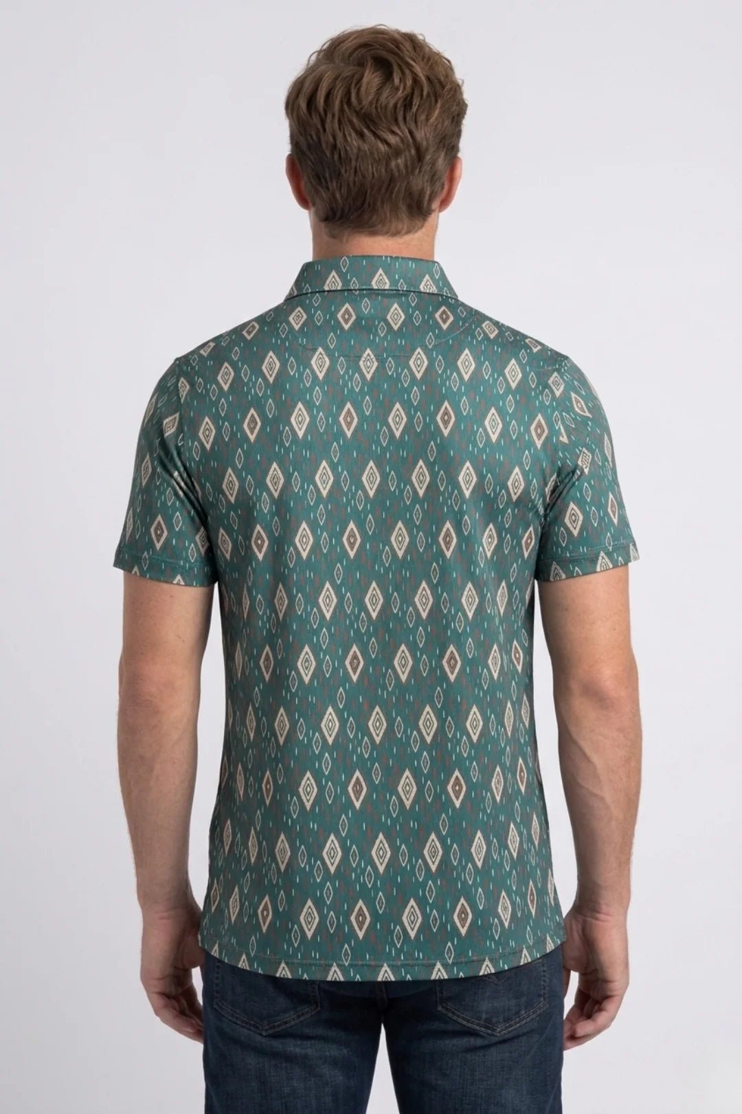 Platini Men’s Full Aztec Diamond Polo PGP11430