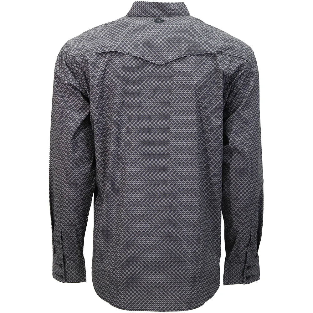 HOOEY "MAVERICK" LONG SLEEVE BUTTON UP SHIRT BLACK