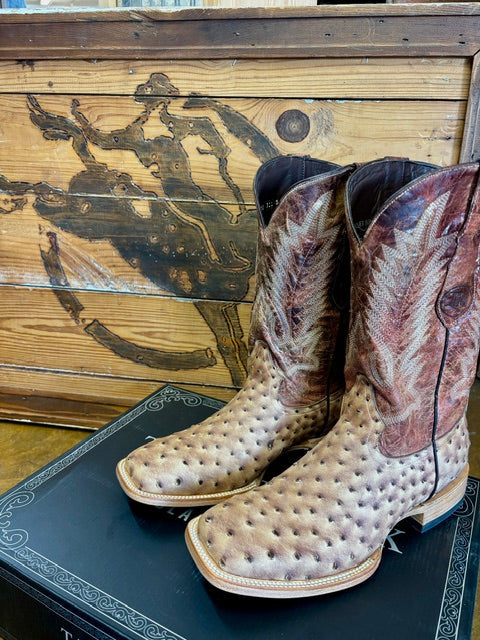 Tanner Mark Mens Print Ostrich Orix Boots TM0714