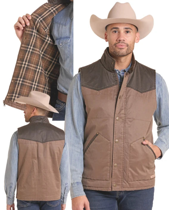 Panhandle Slim Men’s Oil Skin Vest DM98C09235