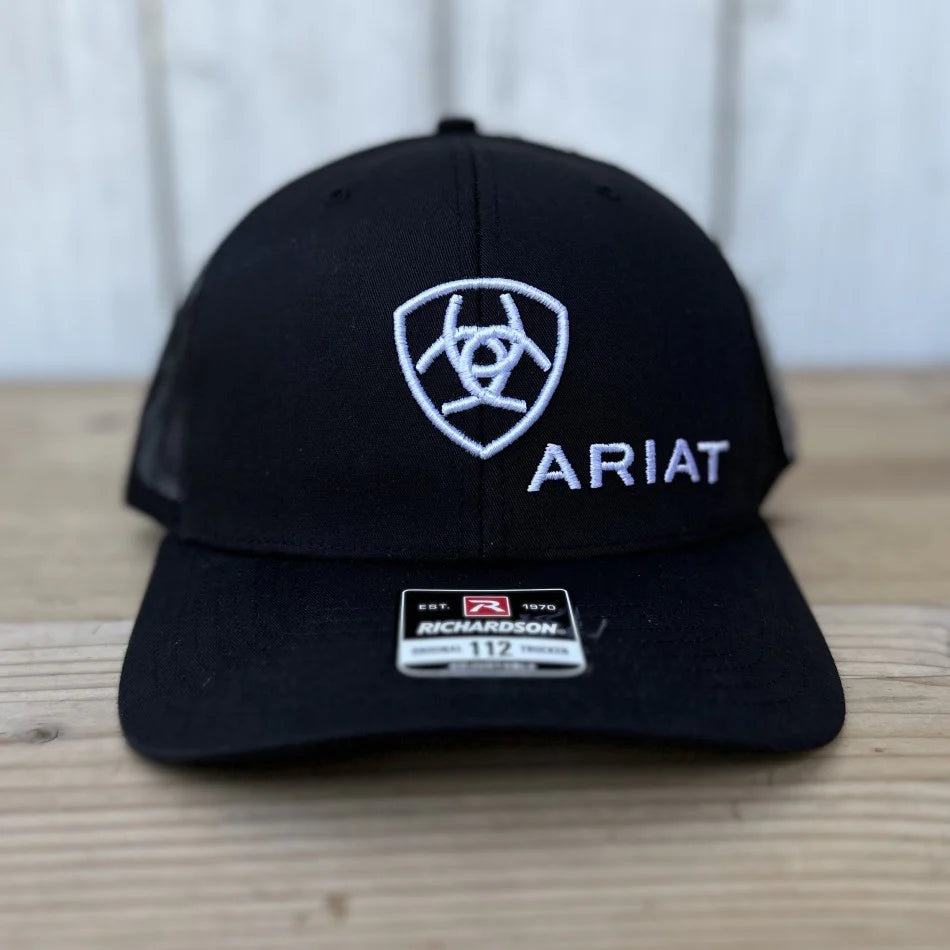 Ariat Black And White Ariat Logo Cap A300003001