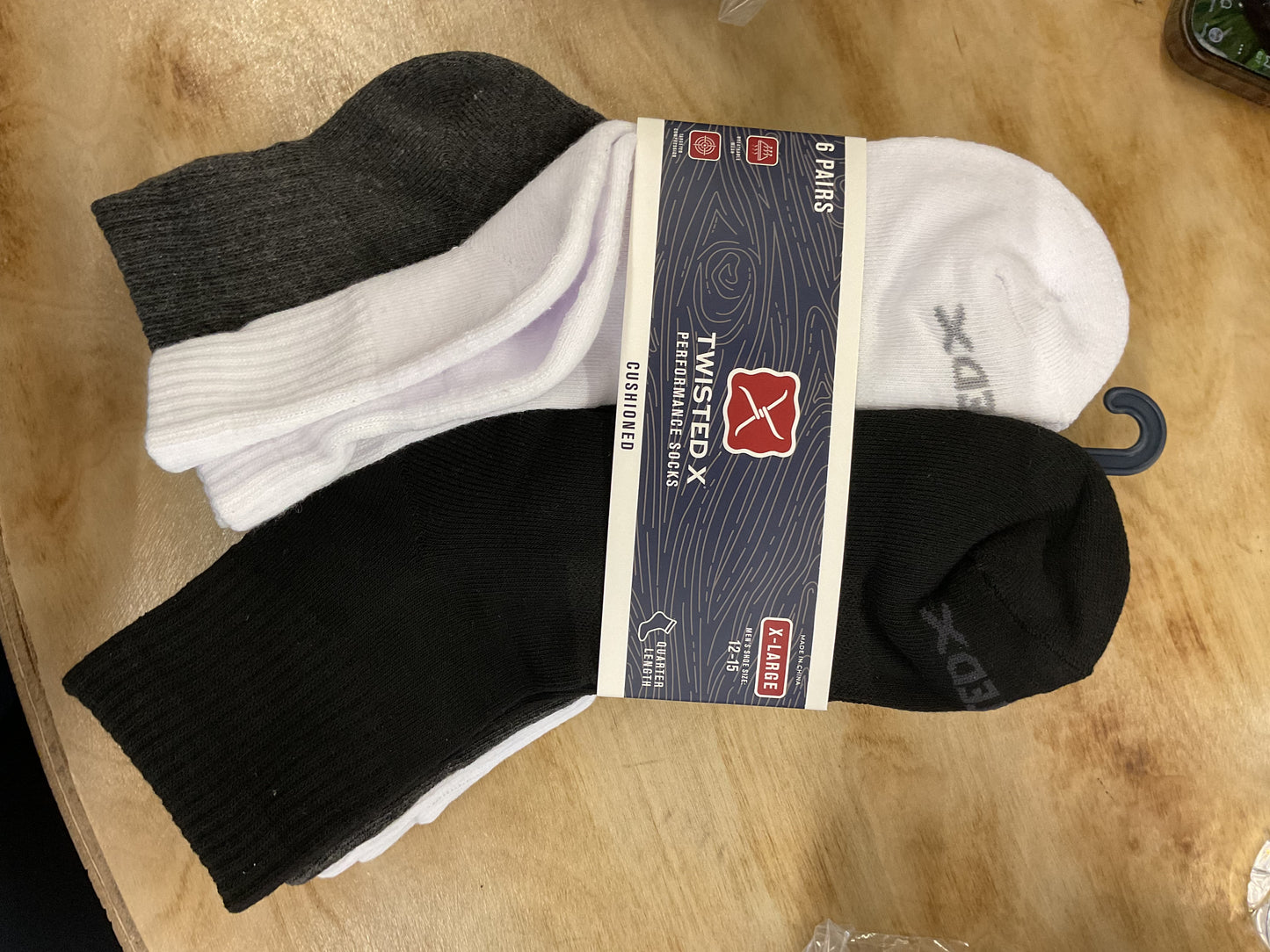 Twisted X Cushioned Performance Quarter Length Socks 43TXMS538760C-BMU