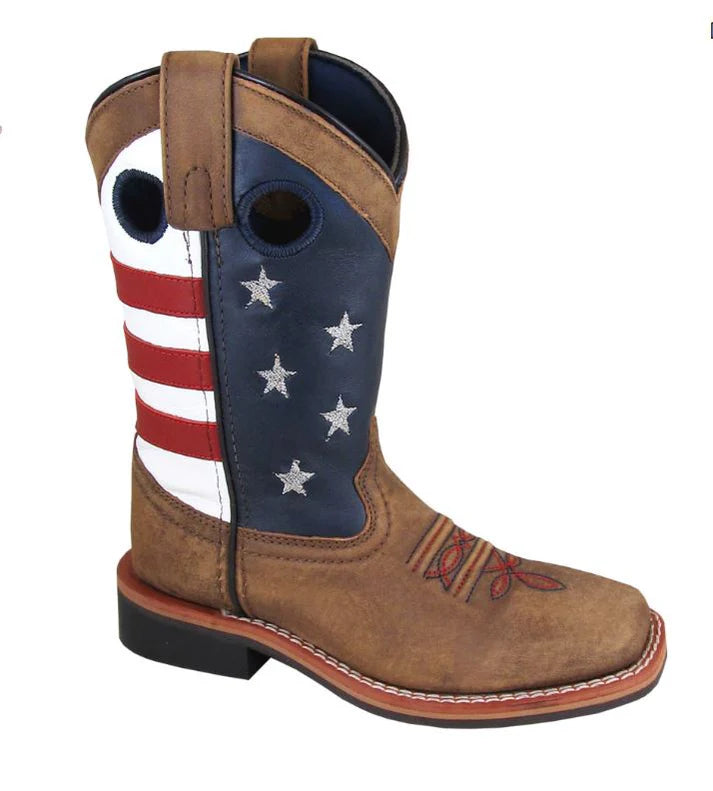 Smoky Mountain Boys' Stars & Stripes Wstrn Boots - Sqr Toe | 3880Y