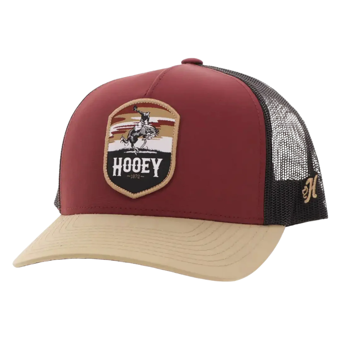 Hooey "Cheyenne" Maroon & Black Trucker Cap 2647T-MABK