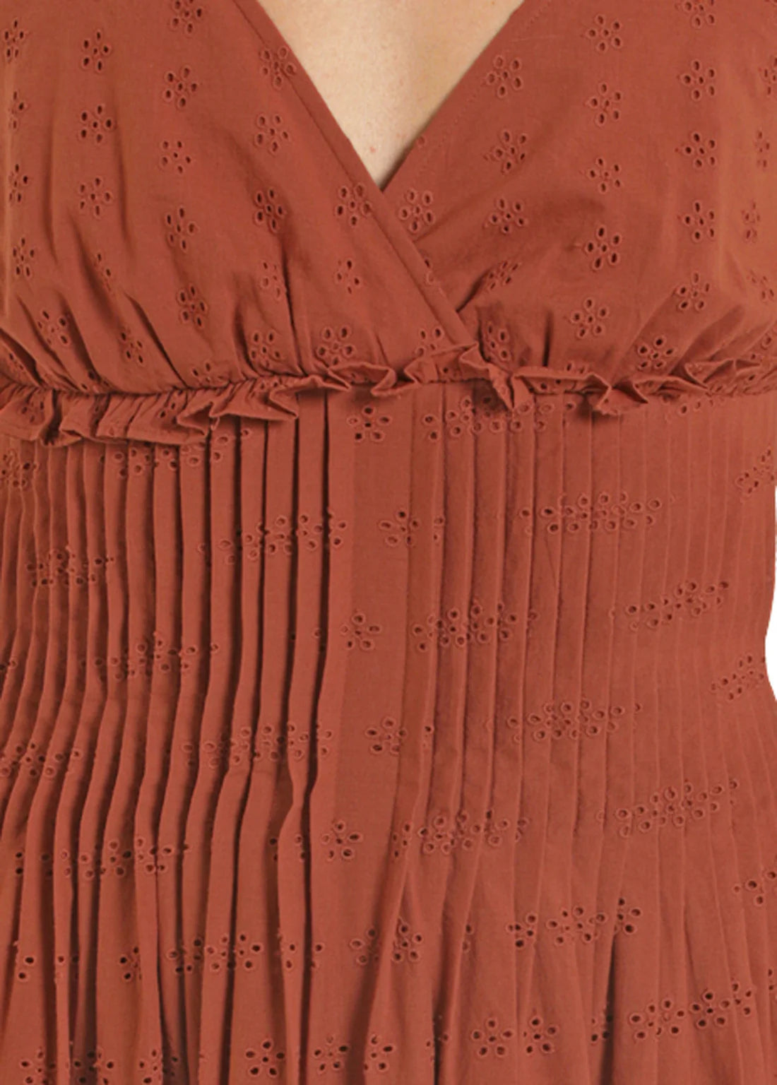 Rock & Roll Women's Rust Eyelet Maxi Dress BWD0R08108