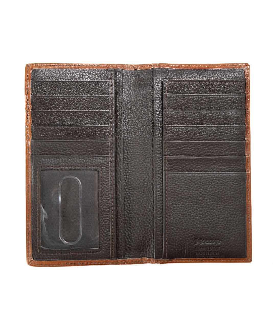 Nocona Longhorn Overlay Brown Wallet N500048202