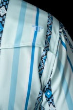 Ferrel Men’s The Post In Blue Short Sleeve Pearl Snap FPS1026032