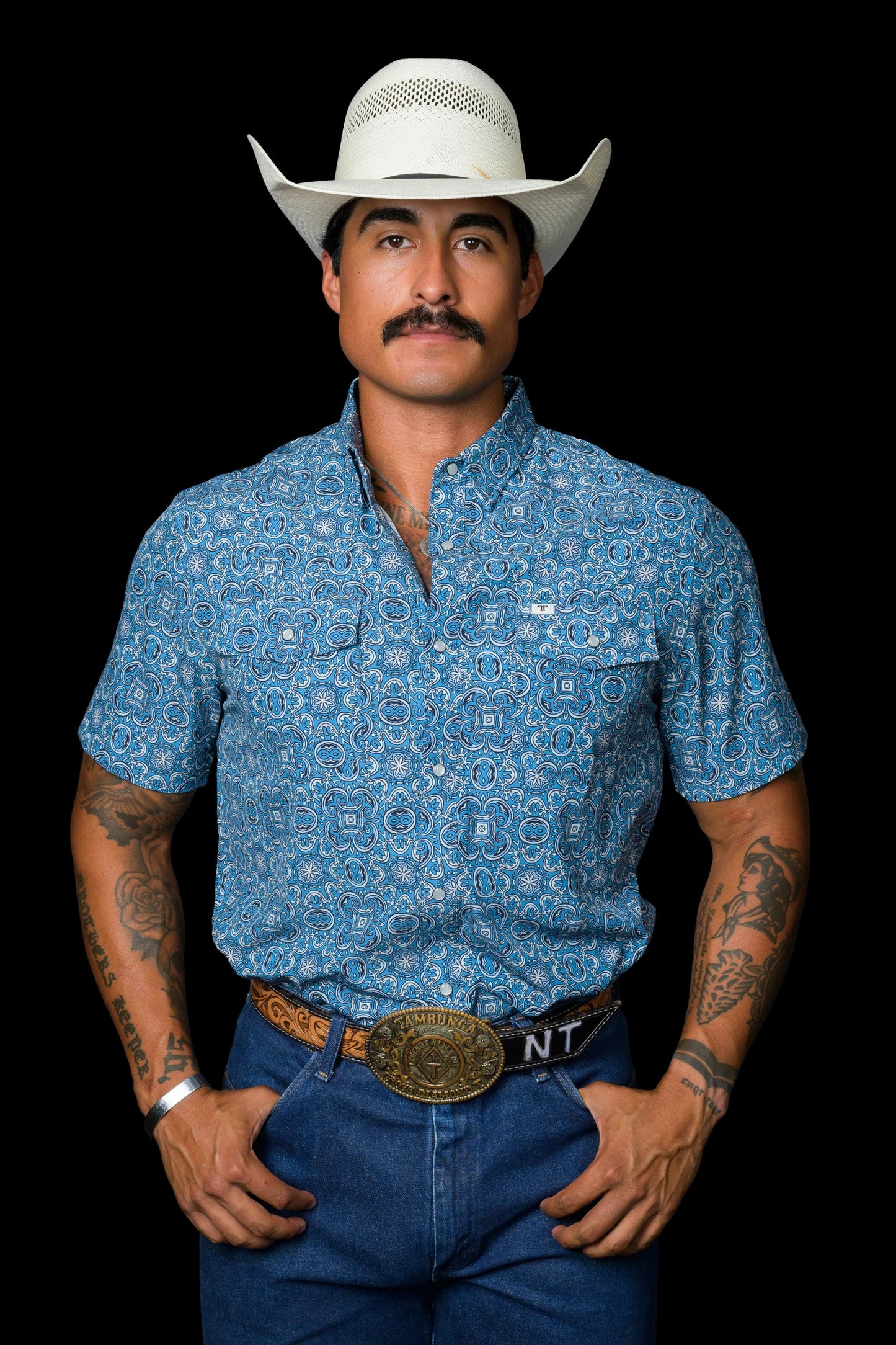 Ferrell Men's Short Sleeve Snap Front Western Shirt FPS1026015