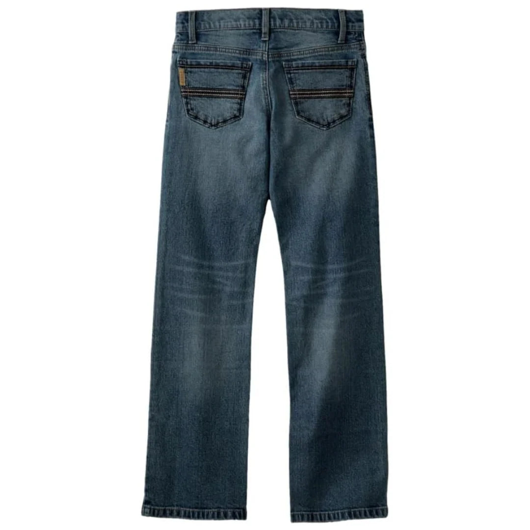 Cinch Boy's Relaxed Medium Stone Indigo Blue Bootcut Jean MB16642009