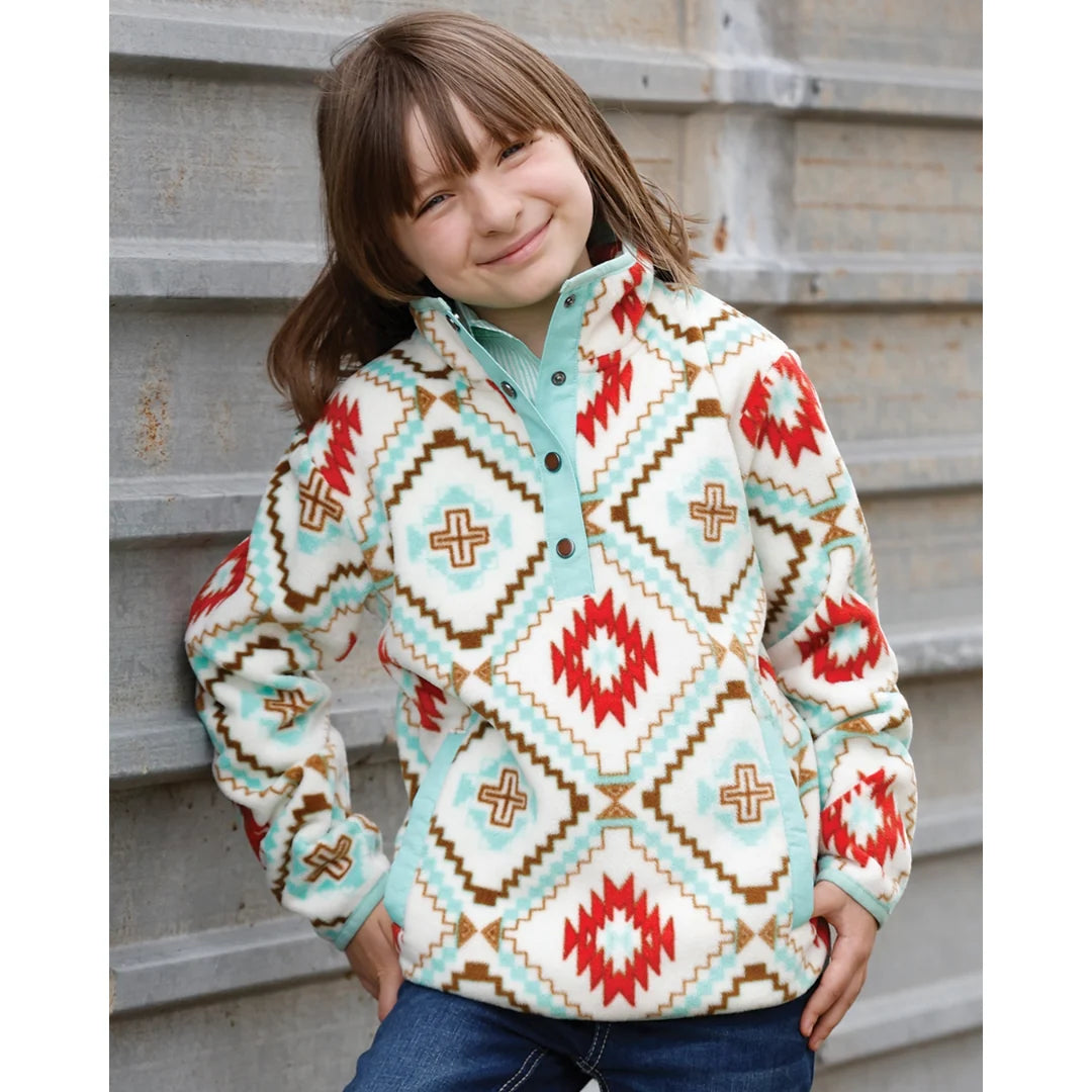 Cruel Denim Youth Girl's Southwest Fleece Snap Pullover CWK8250011