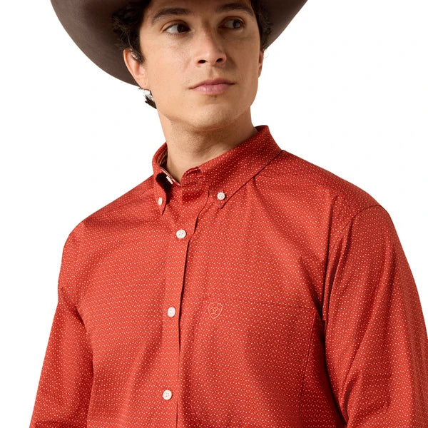 Ariat Men’s WF Willet Ketchup dot Print Ls Shirt 10079374