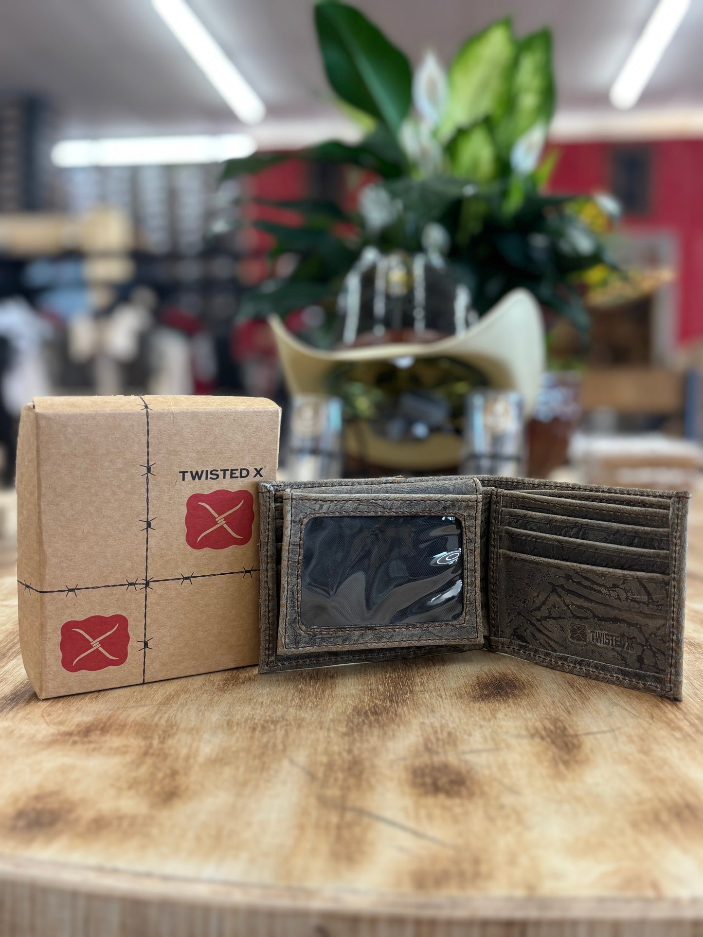 Twisted X Grey Elephant Bifold Wallet