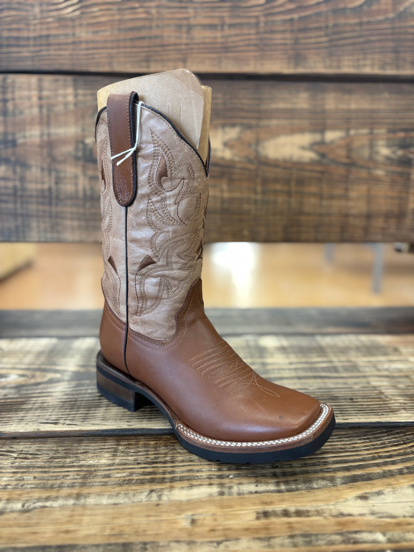 Tanner Mark Kids Honey Brown W/ Tan Top Rubber Sole