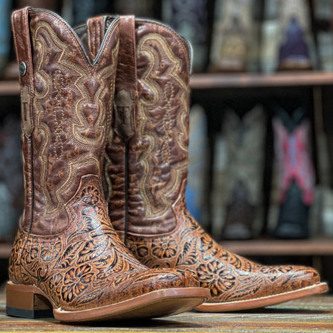 Embossed Tooled Saddle Stamp Boot