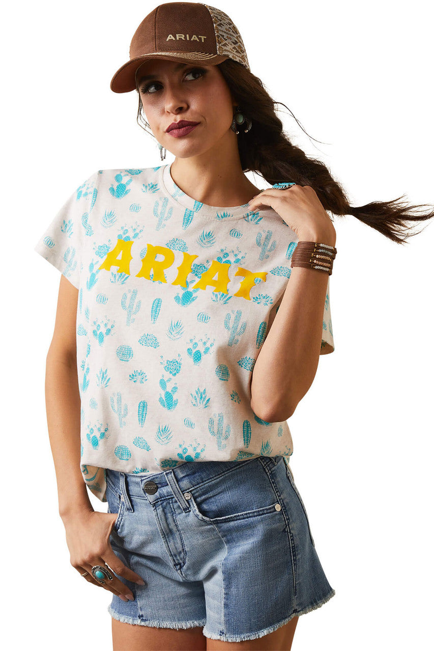 Ariat Women's Real Cactus Garden Short Sleeve T-Shirt Tee