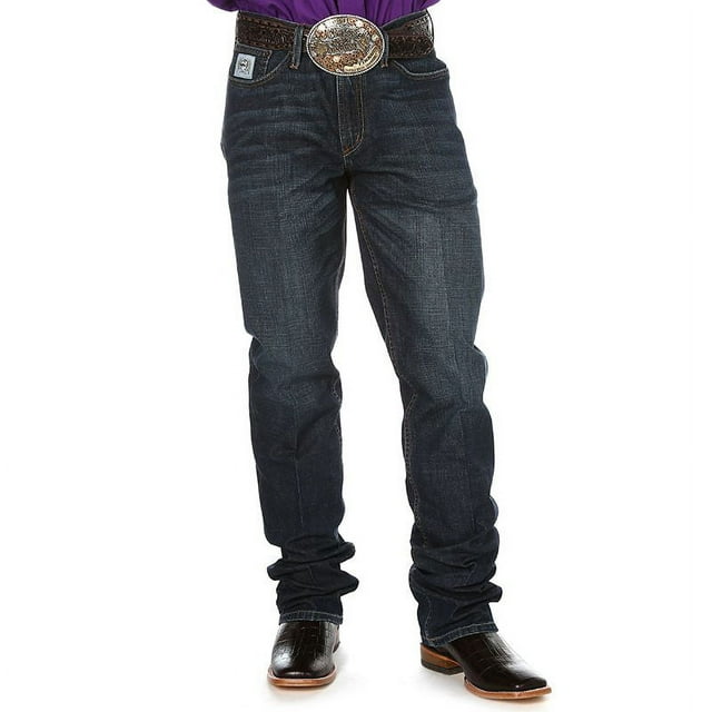 Cinch Mens Slim Fit Silver Label Jeans - Dark Stonewash