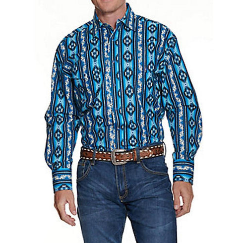 Wrangler Men's Western Checotah Long Sleeve Shirt