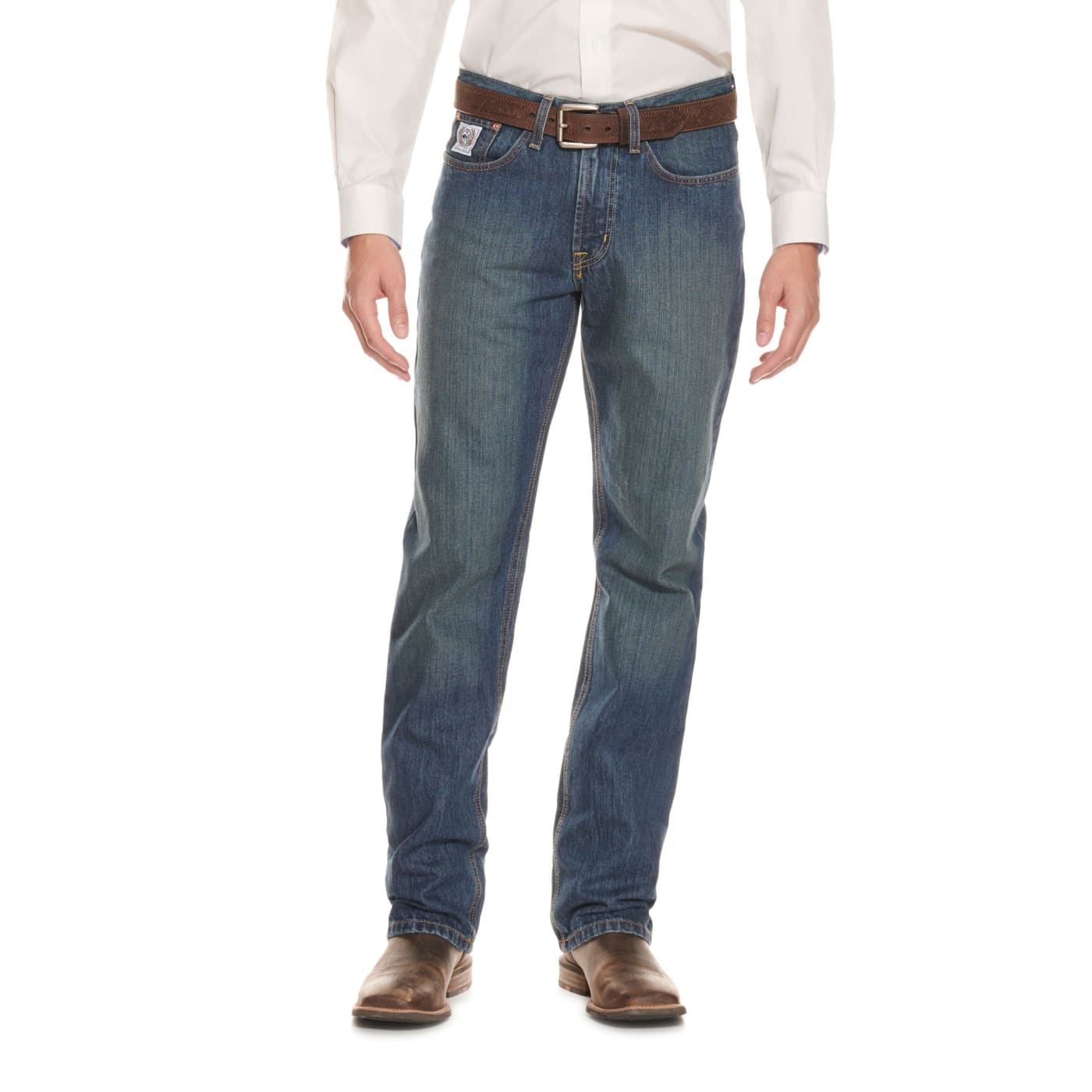 Cinch Men's White Label Dark Wash Relaxed Fit Straight Leg Jeans