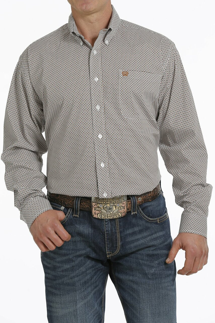 MTW1105288 BROWN/BLACK LS CINCH SHIRT