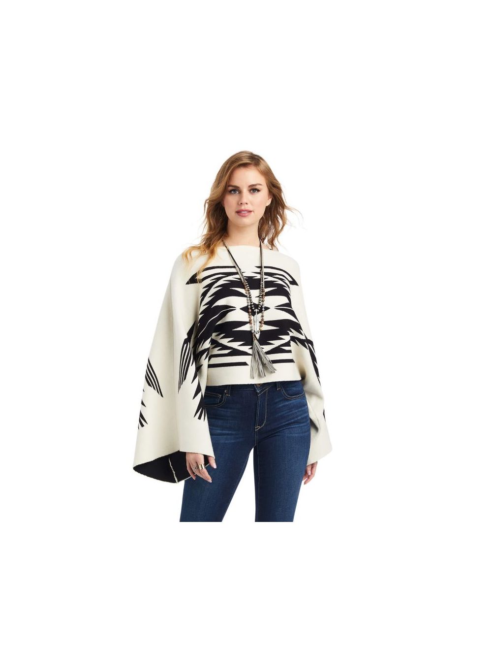 Ariat Women's Intarsia Sweater Chimayo Poncho