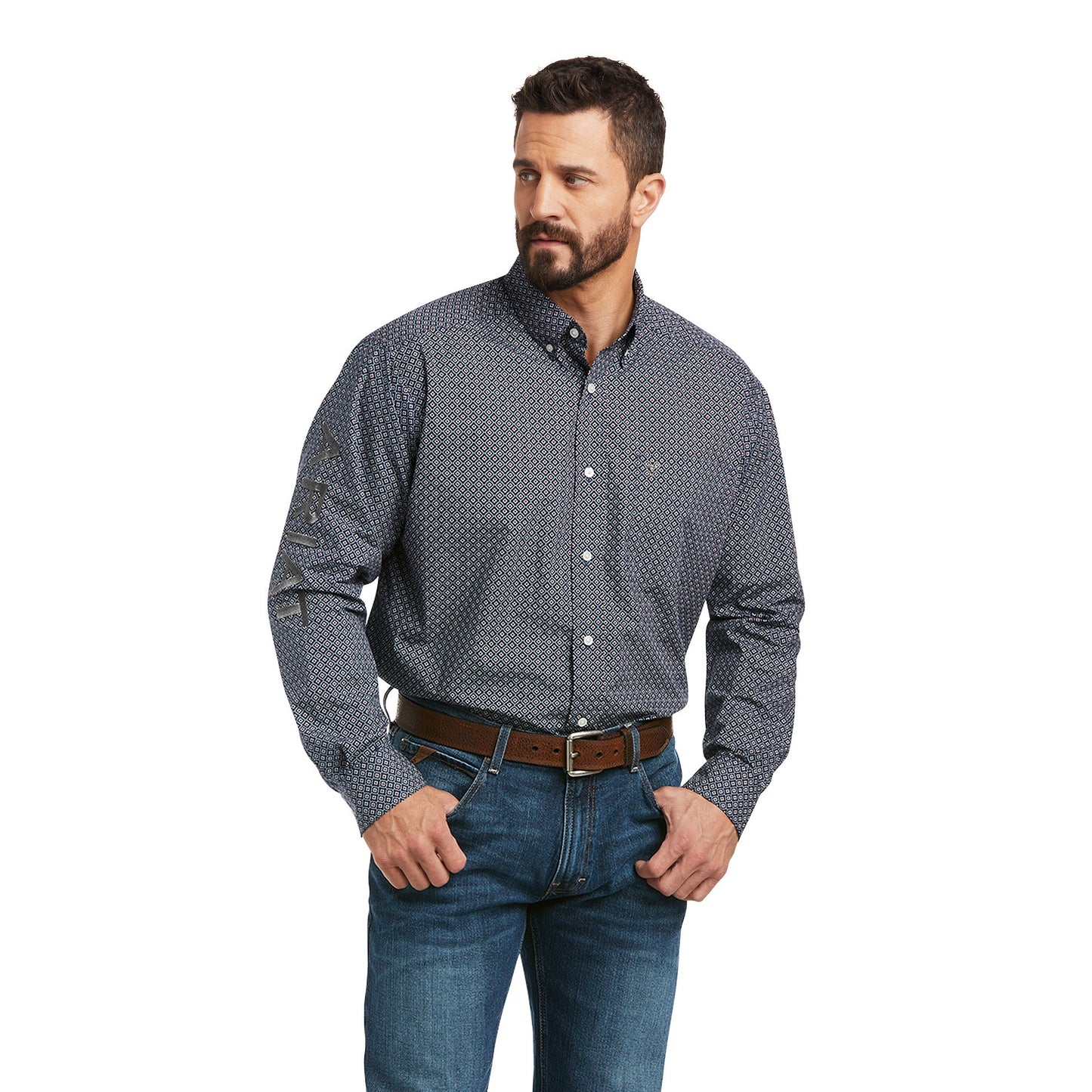Ariat Mens Team Rab Classic Long Sleeve Quiet Shade Shirt