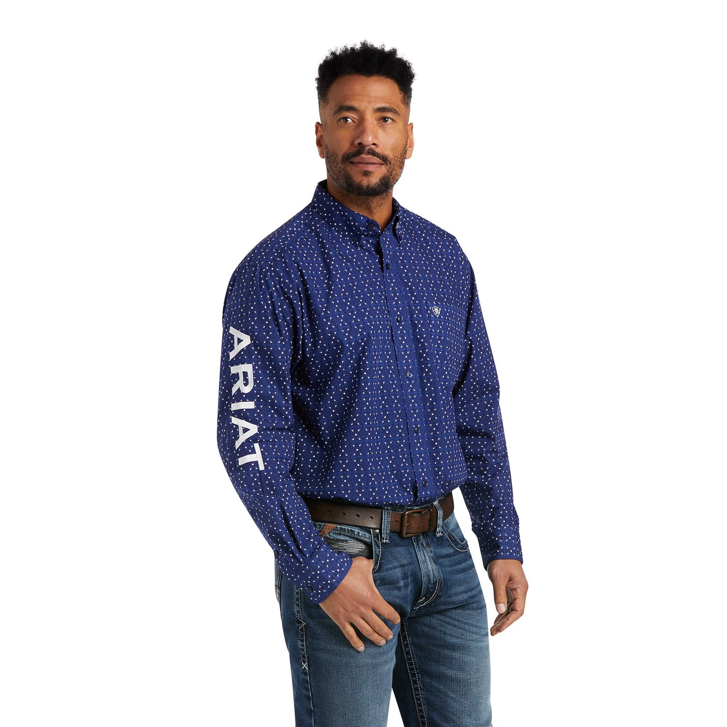 Ariat Men's Team Wolf Blue Depths Button Down Shirt