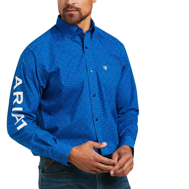 Ariat Men's Team Bushwick Directoire Blue Button Down Shirt