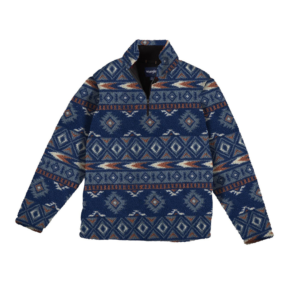 Wrangler Mens Aztec Sherpa Pullover