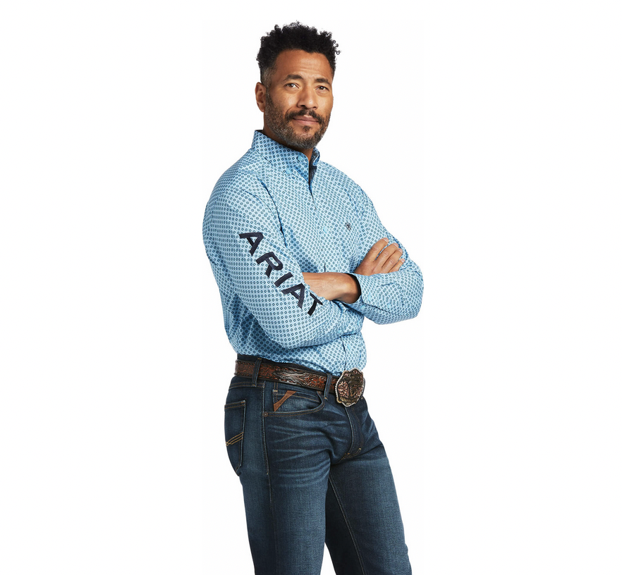 Ariat Men's Team Stellan Blue LS Shirt