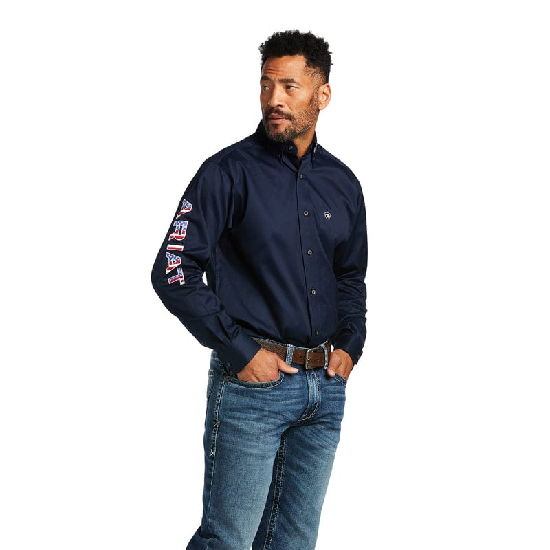 ARIAT MEN'S TEAM USA FLAG LOGO CLASSIC FIT SHIRT