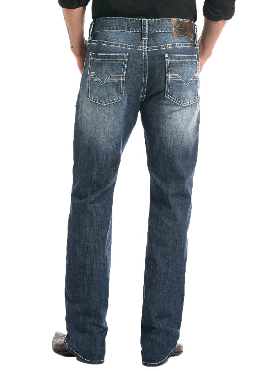 RELAXED FIT STRETCH STRAIGHT BOOTCUT JEANS