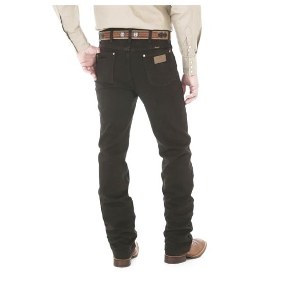 WRANGLER MEN'S JEANS COWBOY CUT SLIM FIT BLACK CHOCOLATE