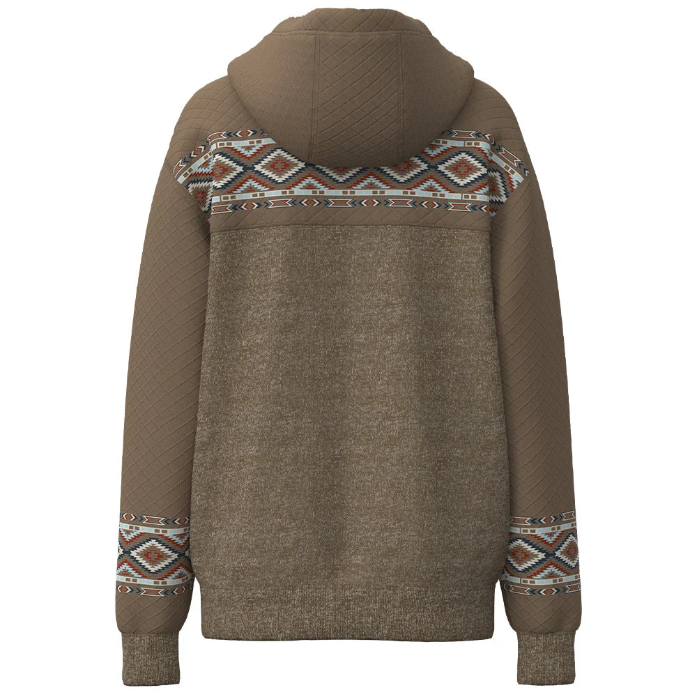Hooey Women’s "Jimmy Tan W/ Aztec Hoodie