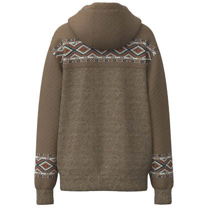 Hooey Women’s "Jimmy Tan W/ Aztec Hoodie