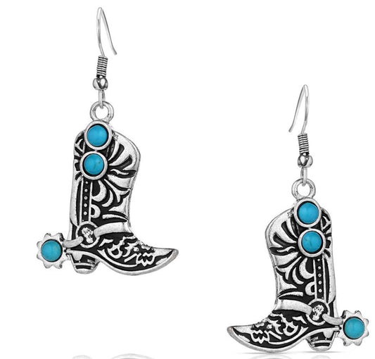 Montana Turquoise Cowboy Kicker Earrings