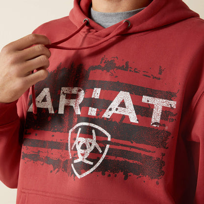 Ariat Men’s Liquid Stamp Flag Hoodie
