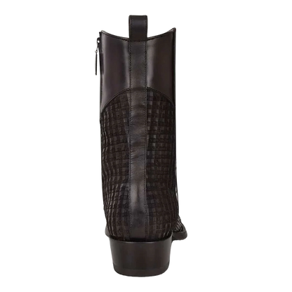 Cuadra Men's Python Leather Black Western Boot CU557