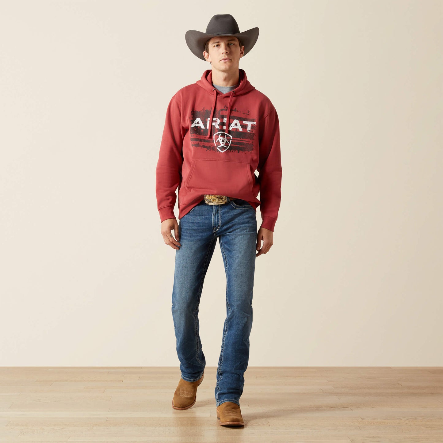 Ariat Men’s Liquid Stamp Flag Hoodie