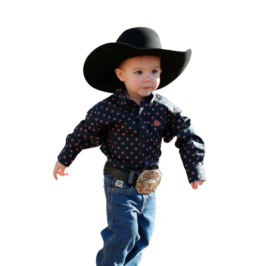 Cinch Toddler Navy Long Sleeve Button Down Shirt MTW7062401