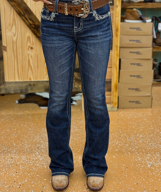 MISS ME Womens Dark Wash Jean