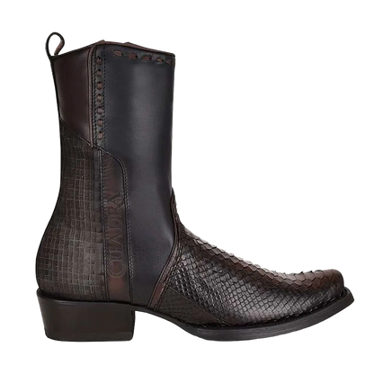 Cuadra Men's Python Leather Black Western Boot CU557