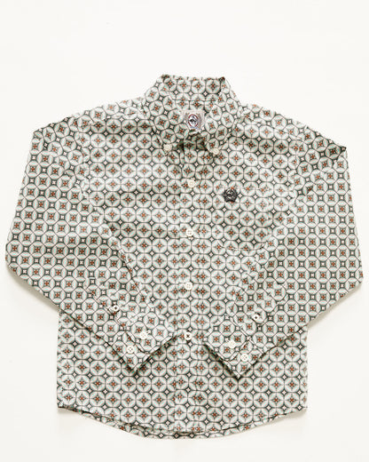 Cinch Toddler Boys Geo Print Long Sleeve Button-Down Western Shirt