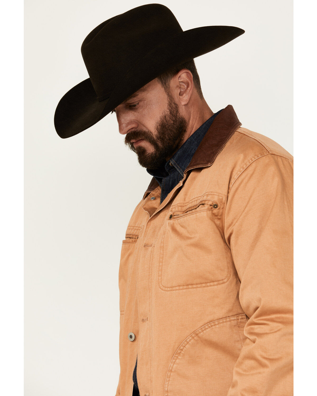 Resistol Men’s Journey Solid Canvas Button-Down Jacket