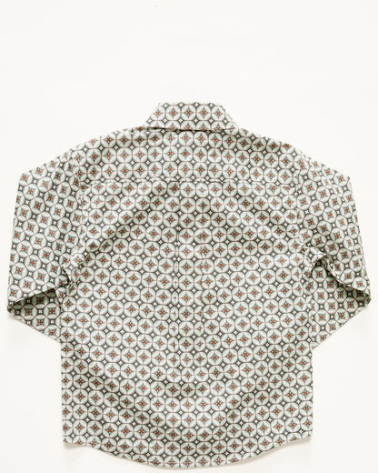 Cinch Toddler Boys Geo Print Long Sleeve Button-Down Western Shirt