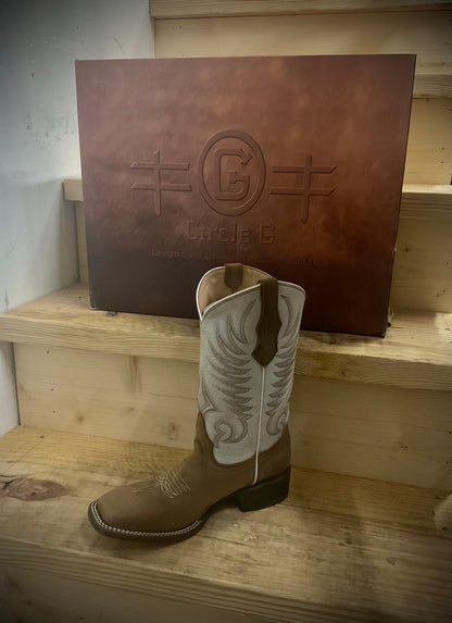 Circle G Youth Brown/White Boots