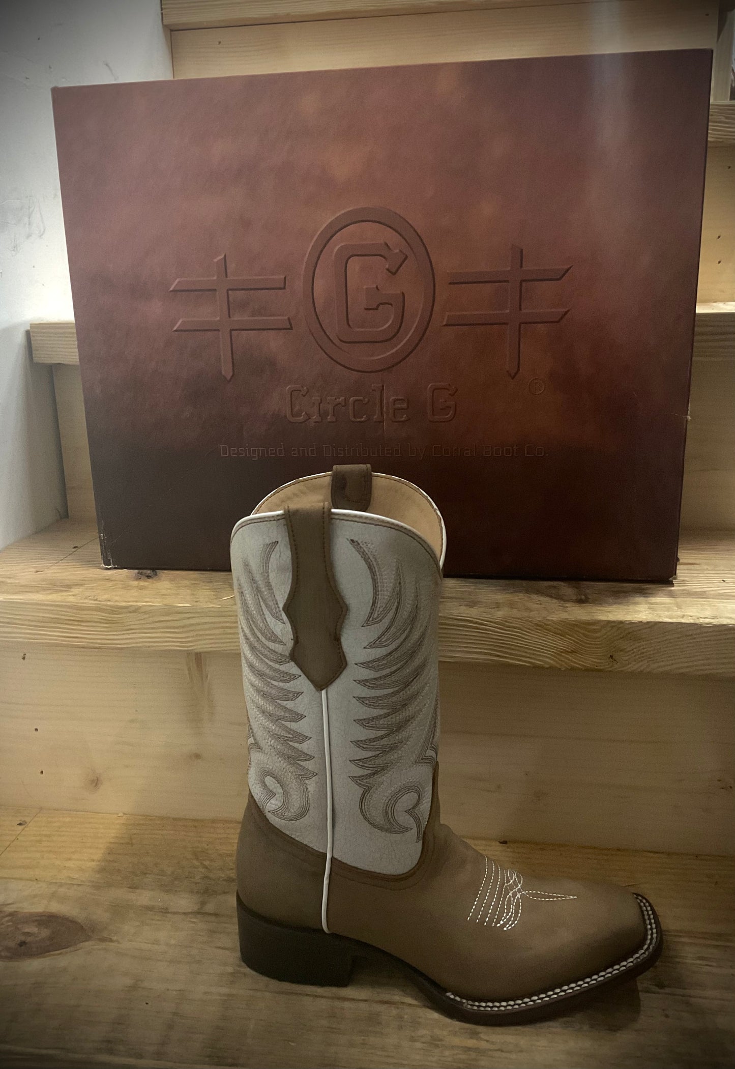 Circle G Youth Brown/White Boots