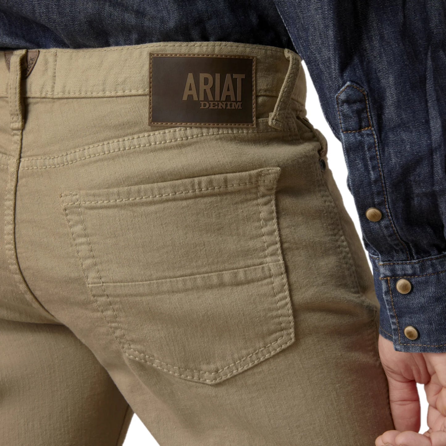 Ariat Men's M7 Rocker Stretch Dark Khaki Straight Leg Jeans #10044369