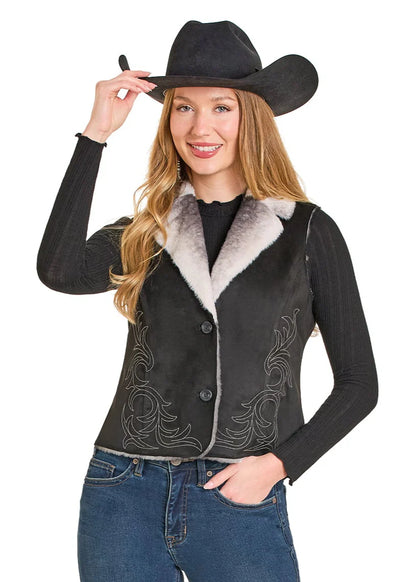Panhandle Women’s Embroidered Microsuede Vest